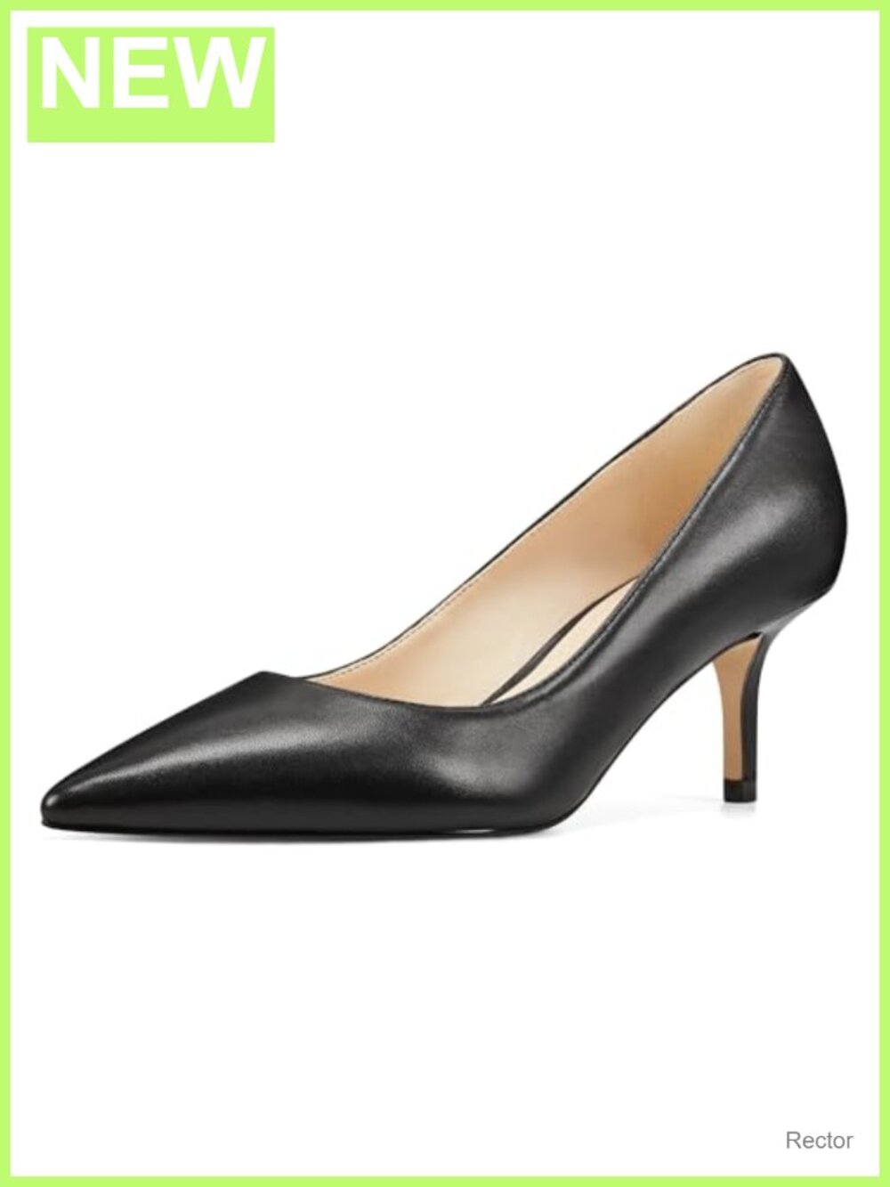 Nine West Leather Pointed Toe Kitten Heel Pumps Slip-On Women's Shoes